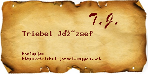 Triebel József névjegykártya