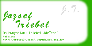 jozsef triebel business card